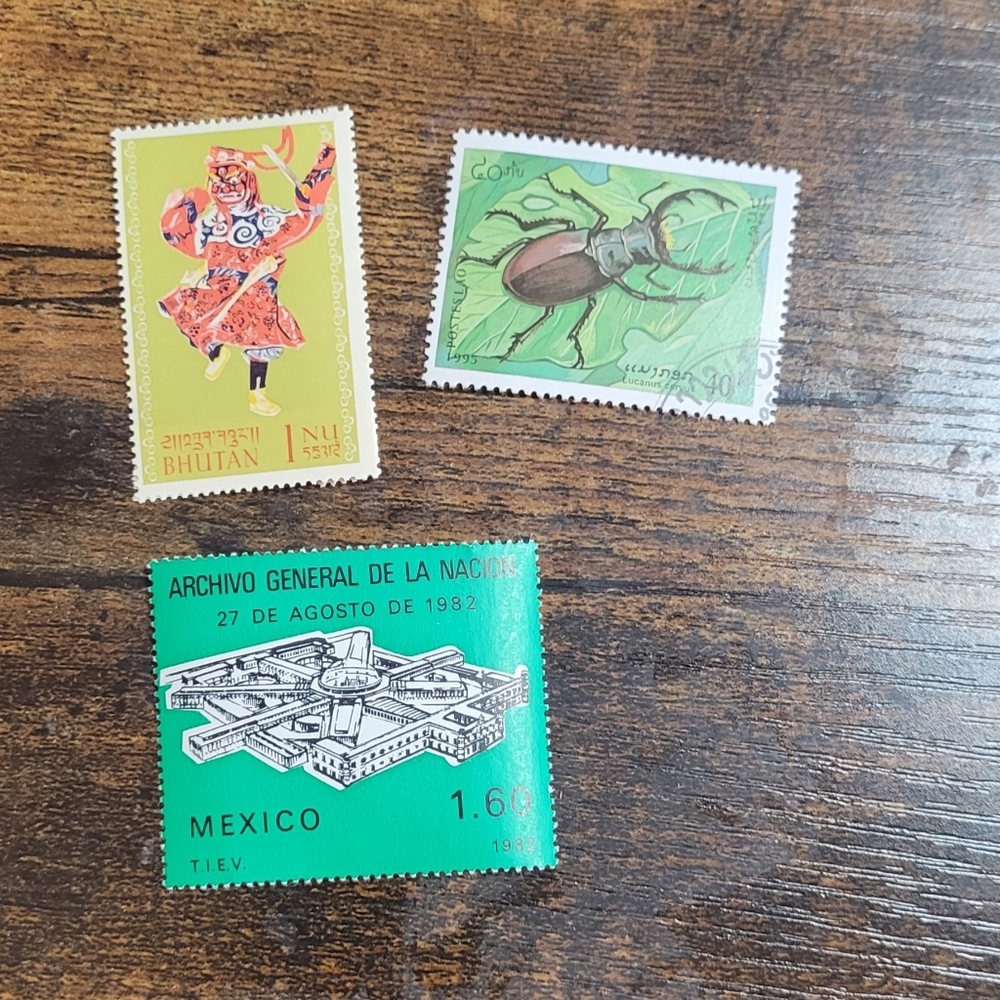 3 vintage stamps